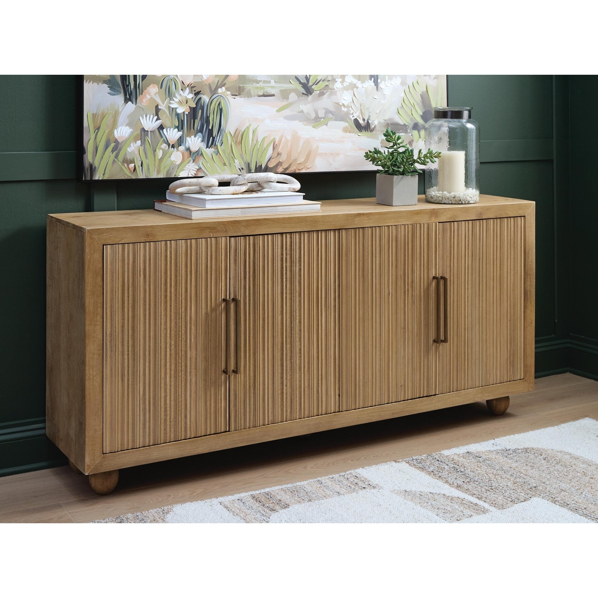 Signature Design By Ashley Niam Light Brown Accent Cabinet 68 W X 16 D X 32 H