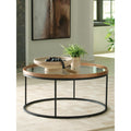 Signature Design By Ashley Noraluna Medium Brown Black Coffee Table 38 W X 38 D X 18 H
