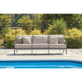 Signature Design By Ashley North Island Gray Outdoor Sofa With Cushion