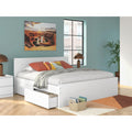 Signature Design By Ashley Onita White Platform Bed With 2 Side Storage