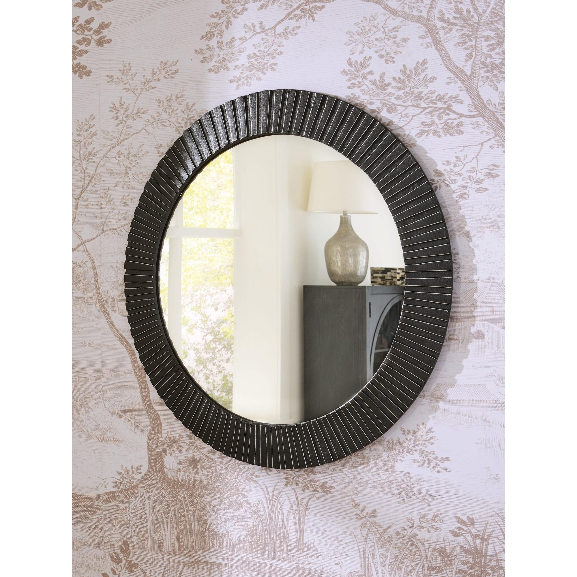 Signature Design By Ashley Ozias Black Accent Mirror 34 W X 2 D X 34 H