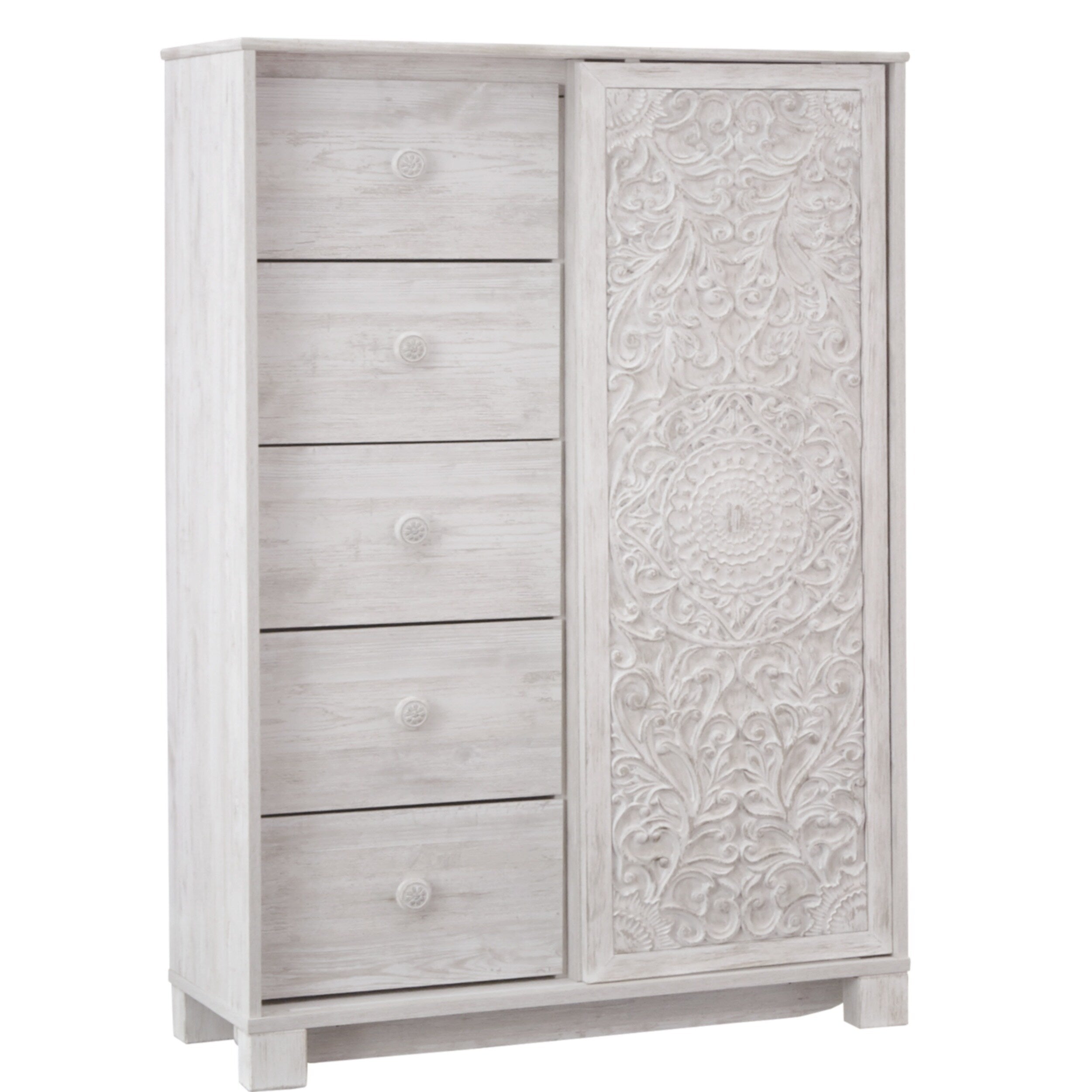 Signature Design By Ashley Paxberry Whitewash Wood Vertical Chest