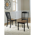 Signature Design By Ashley Phillinger Black Brown Dining Chair 18 W X 23 D X 39 H