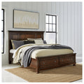 Signature Design By Ashley Porter Dark Brown Platform Storage Bed