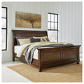 Signature Design By Ashley Porter Dark Brown Sleigh Bed