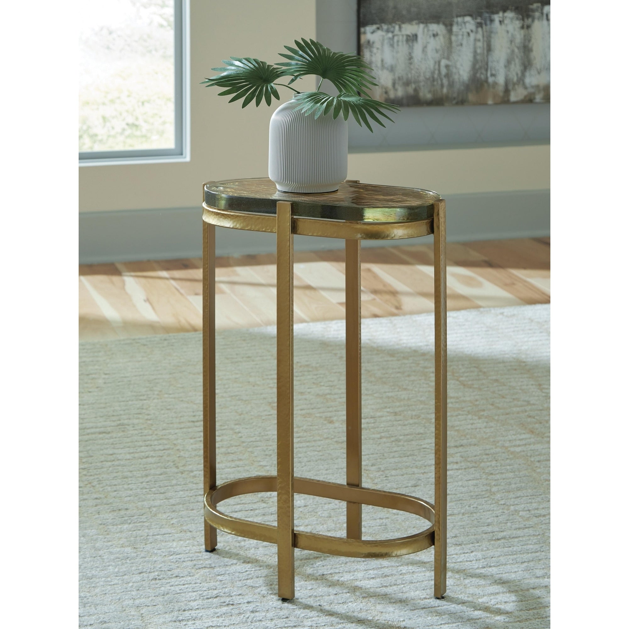 Signature Design By Ashley Porterville Metallic Accent Table 17 W X 10.25 D X 24.38 H