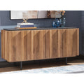 Signature Design By Ashley Quintavious Light Brown Gray Accent Cabinet 66 W X 18 D X 33.63 H
