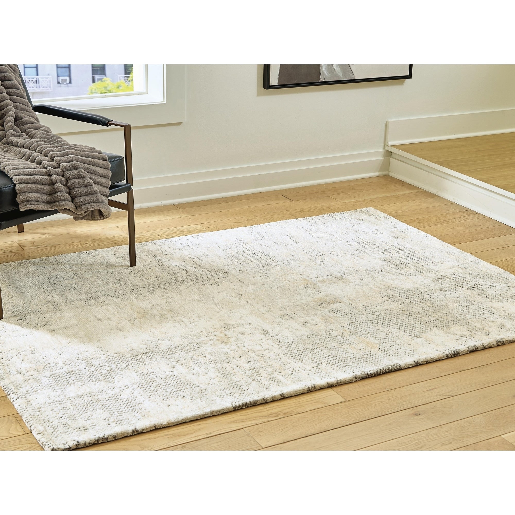 Signature Design By Ashley Raif Gray White Cream Rug