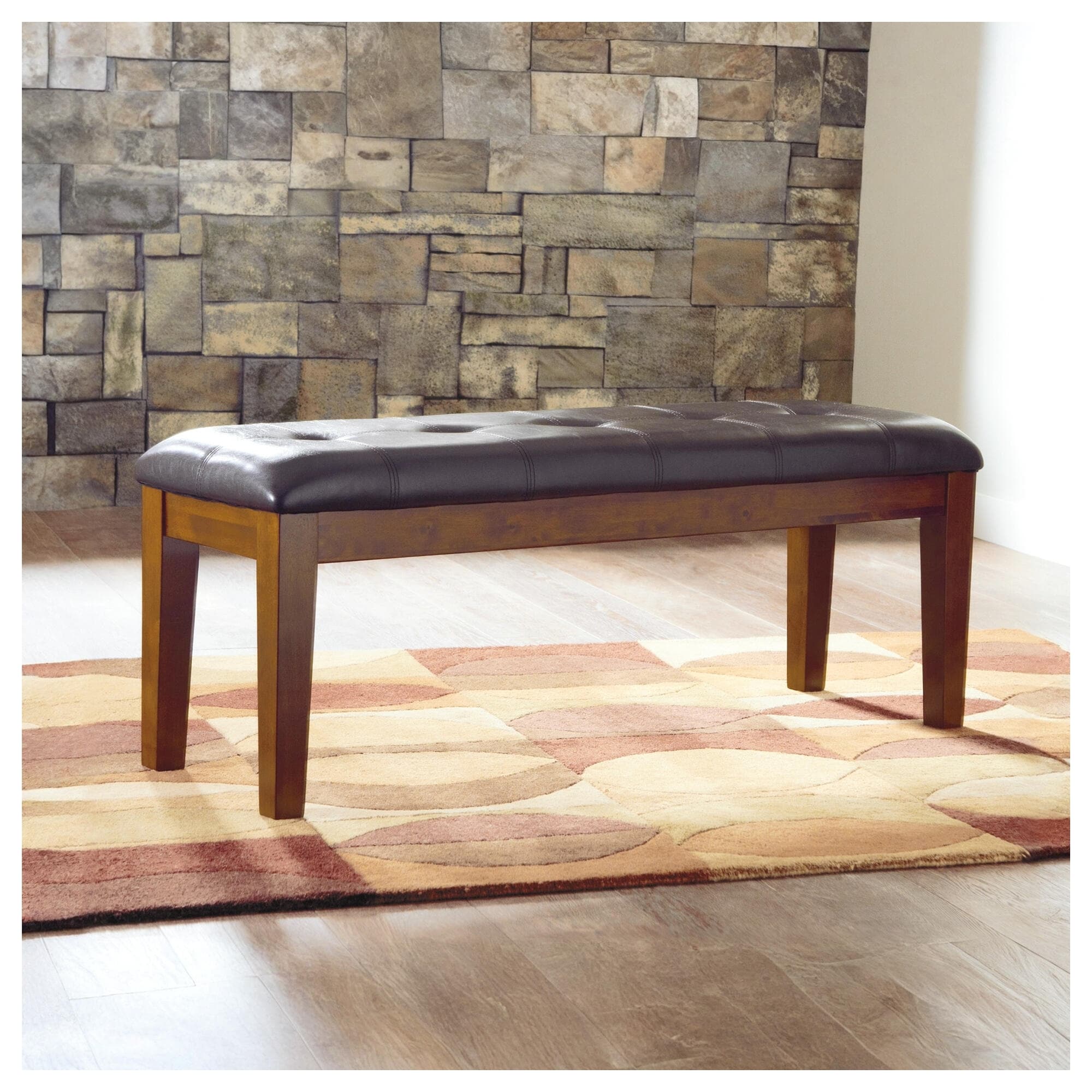 Signature Design By Ashley Ralene Brown Leatherette Dining Bench