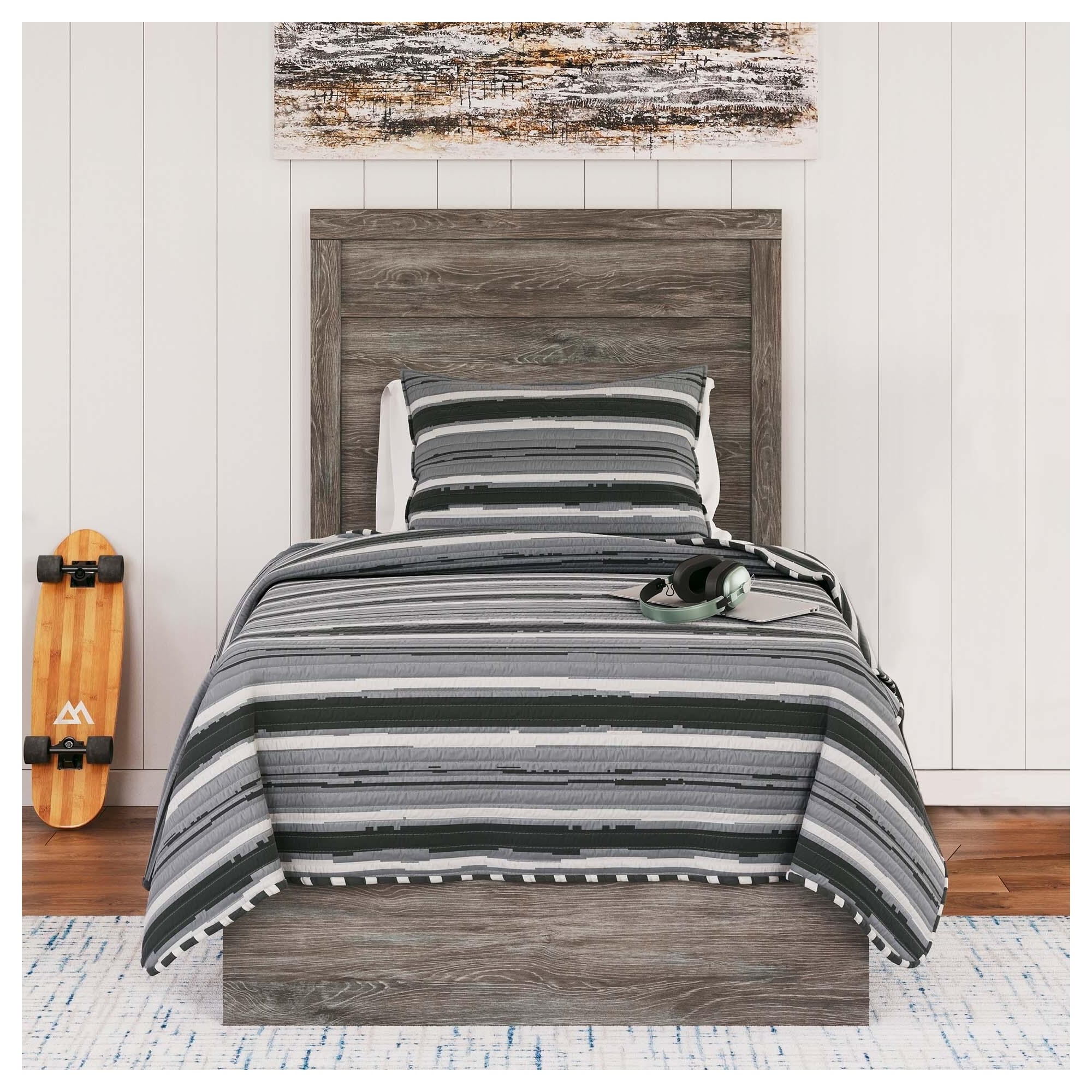 Signature Design By Ashley Ralinksi Gray Twin Panel Bed