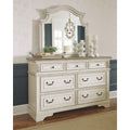 Signature Design By Ashley Realyn Antique White Dresser And Mirror Set