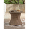 Signature Design By Ashley Revare Beach Beige Outdoor End Table 24 W X 24 D X 22 H