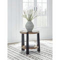 Signature Design By Ashley Ridgester Light Brown Black End Table 22 W X 22 D X 23 H