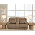 Signature Design By Ashley Rondelay Brown Power Reclining Loveseat With Console 80 W X 42 D X 42 H