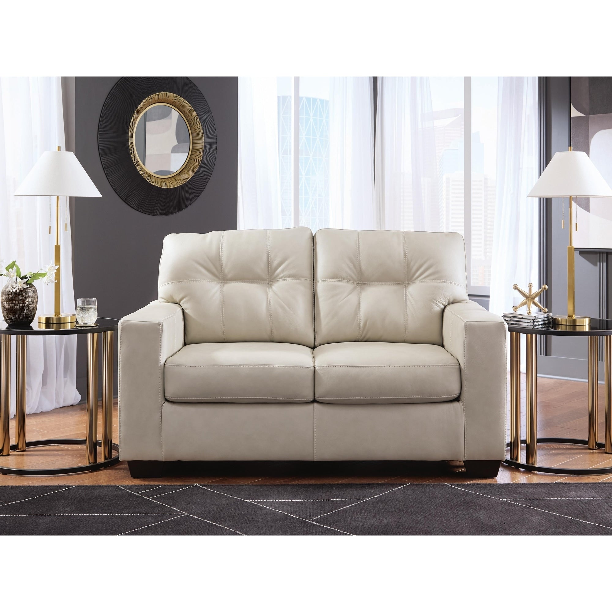 Signature Design By Ashley Santorine Beige Loveseat 62 W X 38 D X 38 H