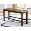 Signature Design By Ashley Sharlander Light Brown Dark Brown Counter Height Dining Bench 48 W X 17 D X 24 H