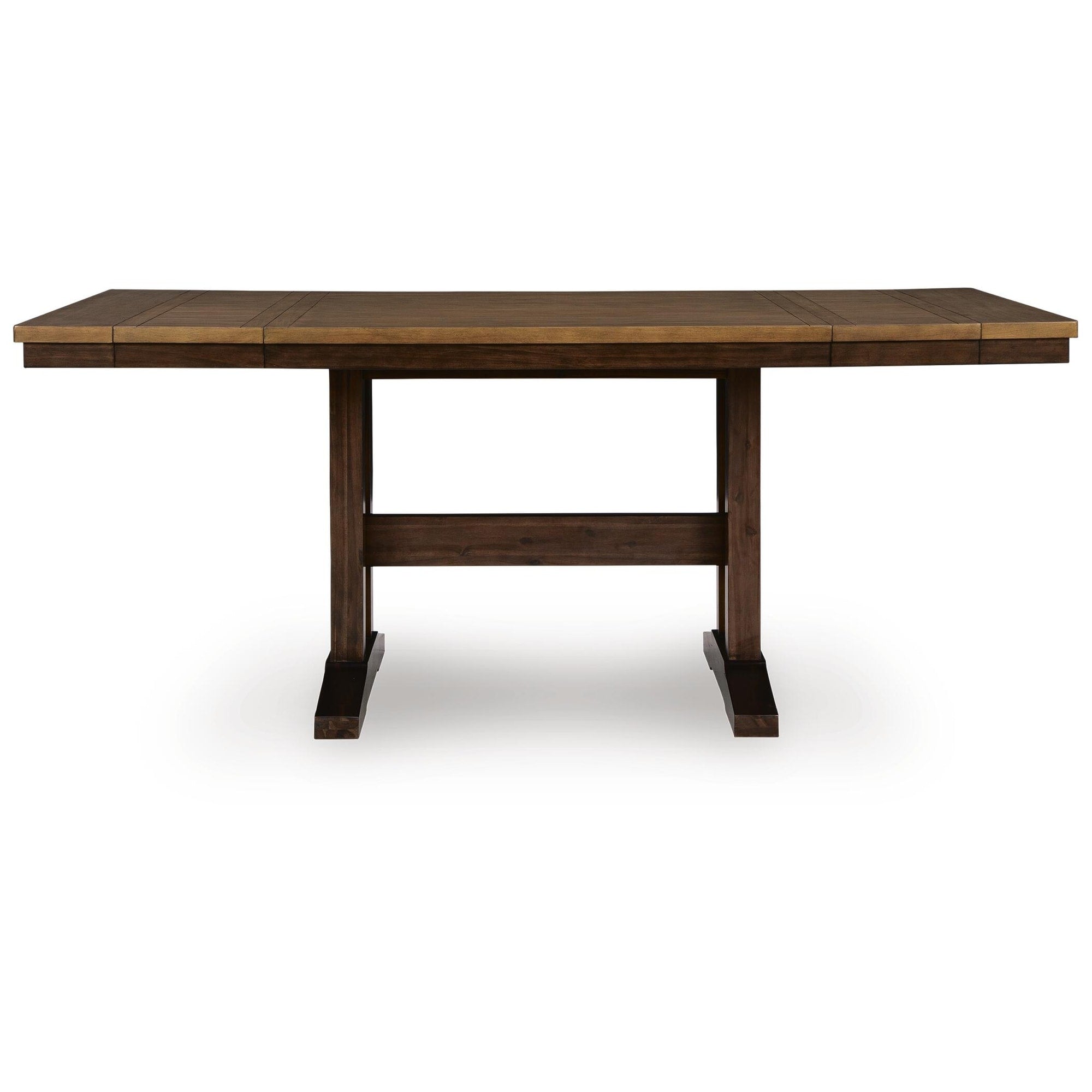 Signature Design By Ashley Sharlander Light Brown Dark Brown Counter Height Dining Extension Table 86 W X 42 D X 36 H