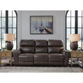 Signature Design By Ashley Side Step Brown Power Reclining Sofa 90 W X 44 D X 43 H