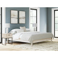 Signature Design By Ashley Socalle White King Platform Bed