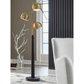 Signature Design By Ashley Sorcha Gold Black Floor Lamp 21 W X 21 D X 69 H