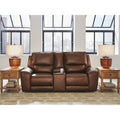 Signature Design By Ashley Spear Hill Dark Brown Power Reclining Loveseat With Console 81 W X 43 D X 42 H