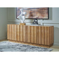 Signature Design By Ashley Timkins Light Brown Accent Cabinet 73 W X 17 D X 28 H