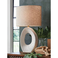 Signature Design By Ashley Trentlen Gold Beige Table Lamp 16 W X 10 D X 28 H