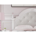 Signature Design By Ashley Trindura White Full Upholstered Panel Headboard