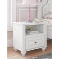 Signature Design By Ashley Trindura White Nightstand