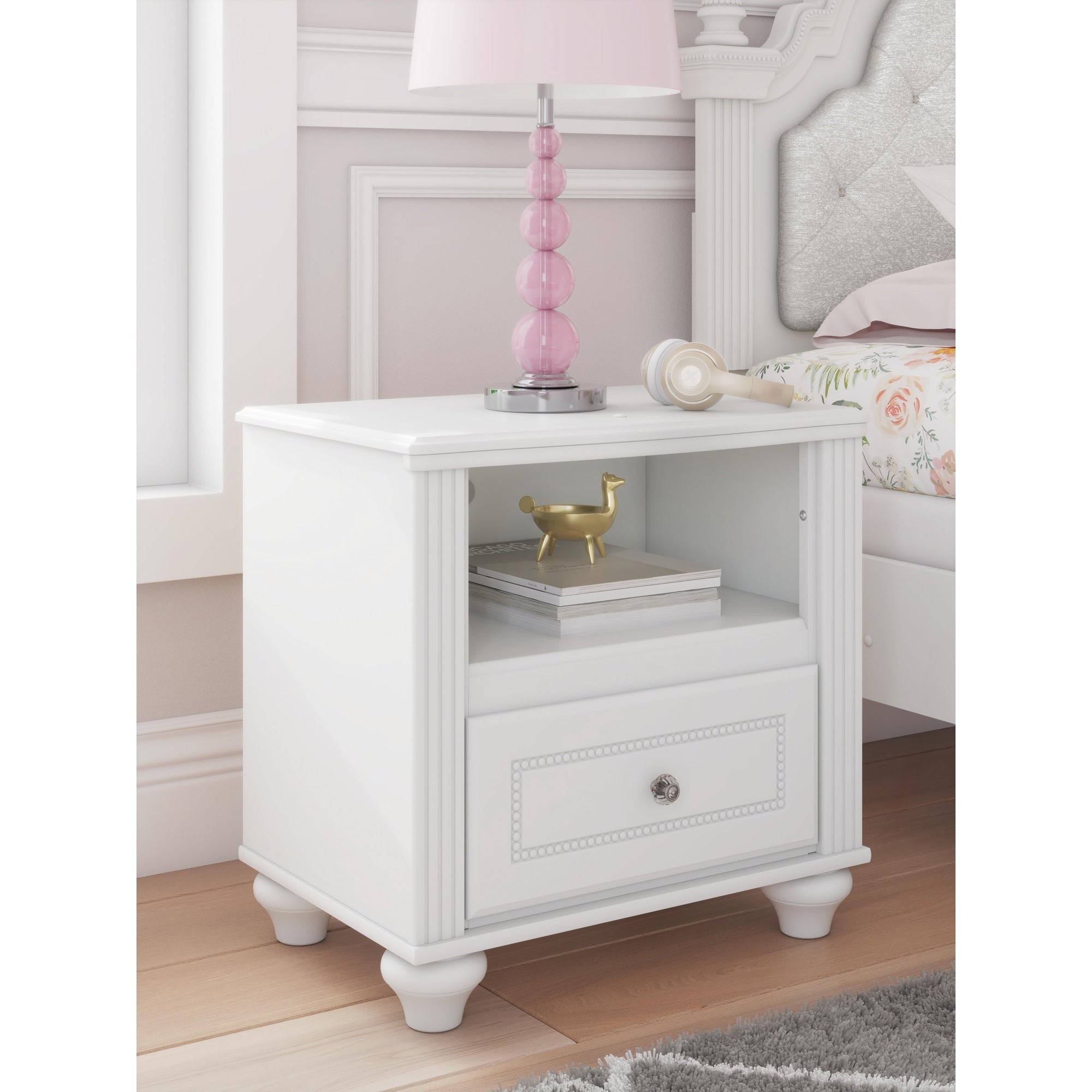 Signature Design By Ashley Trindura White Nightstand