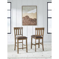 Signature Design By Ashley Vallister Light Brown Counter Height Barstool 18 W X 22 D X 40 H