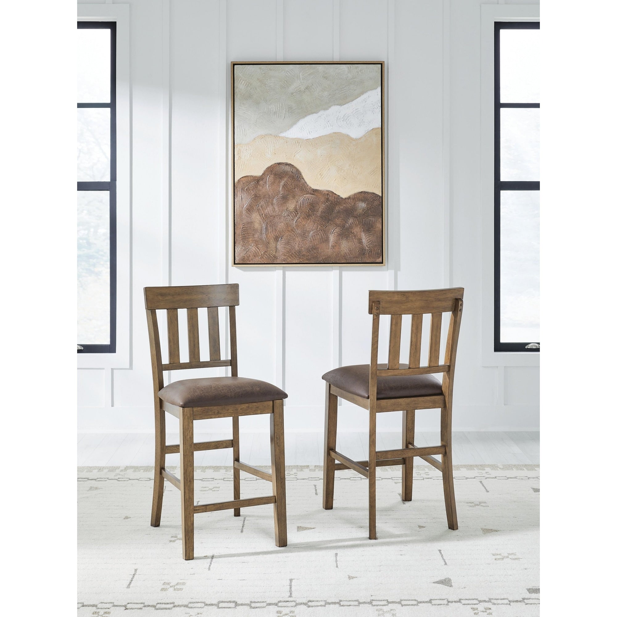 Signature Design By Ashley Vallister Light Brown Counter Height Barstool 18 W X 22 D X 40 H