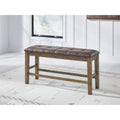 Signature Design By Ashley Vallister Light Brown Counter Height Dining Bench 50 W X 16 D X 25 H