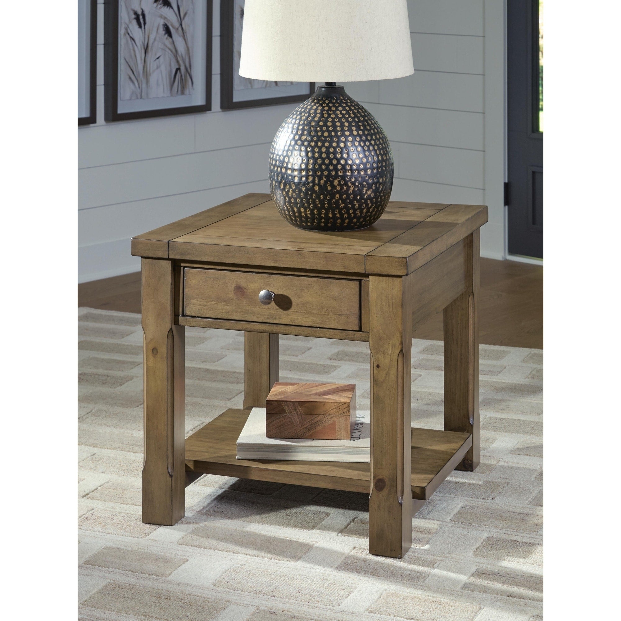 Signature Design By Ashley Vandenmore Brown End Table 24 W X 26 D X 24 H