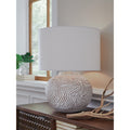 Signature Design By Ashley Vien Distressed White Table Lamp 18 W X 18 D X 24 H