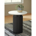 Signature Design By Ashley Wainstone Black White Accent Table 18.13 W X 18.13 D X 20.13 H