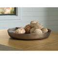 Signature Design By Ashley Wallmen Gold Finish Tray 21 W X 21 D X 3.4 H