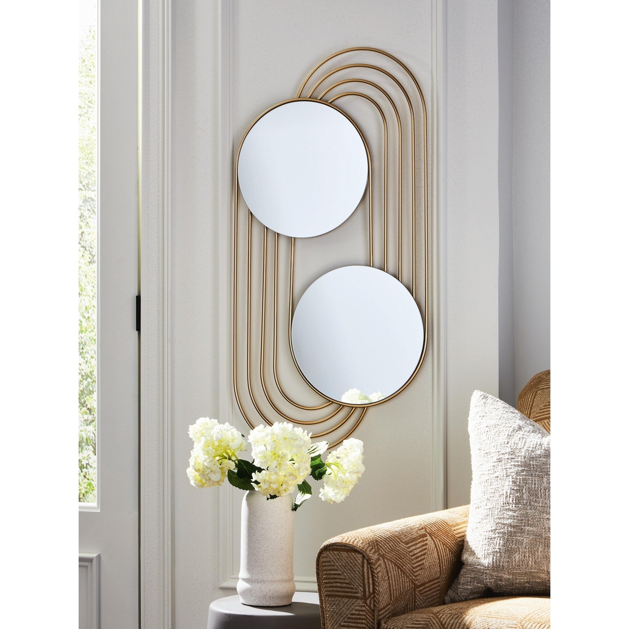 Signature Design By Ashley Warrenley Gold Accent Mirror 20 W X 1 D X 40 H