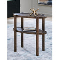 Signature Design By Ashley Wiattbury Gray Brown Accent Table 22 W X 10 D X 22 H