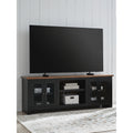 Signature Design By Ashley Wildenauer Black Brown 76 Tv Stand For Tvs Up To 87 76 W X 18 D X 28 H