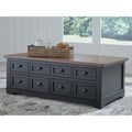 Signature Design By Ashley Wildenauer Brown Black Lift Top Coffee Table 52 W X 28 D X 19 H