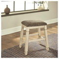 The Gray Barn Willow Cottage Antique White Upholstered Stool Set Of 2