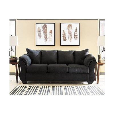 Signature Design By Ashley Darcy Contemporary Black Sofa