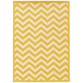 Linon Silhouette Yellow White Area Rug 5 X 7 5 X 7