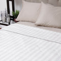 Silk Filled Damask Stripe Cotton Blanket