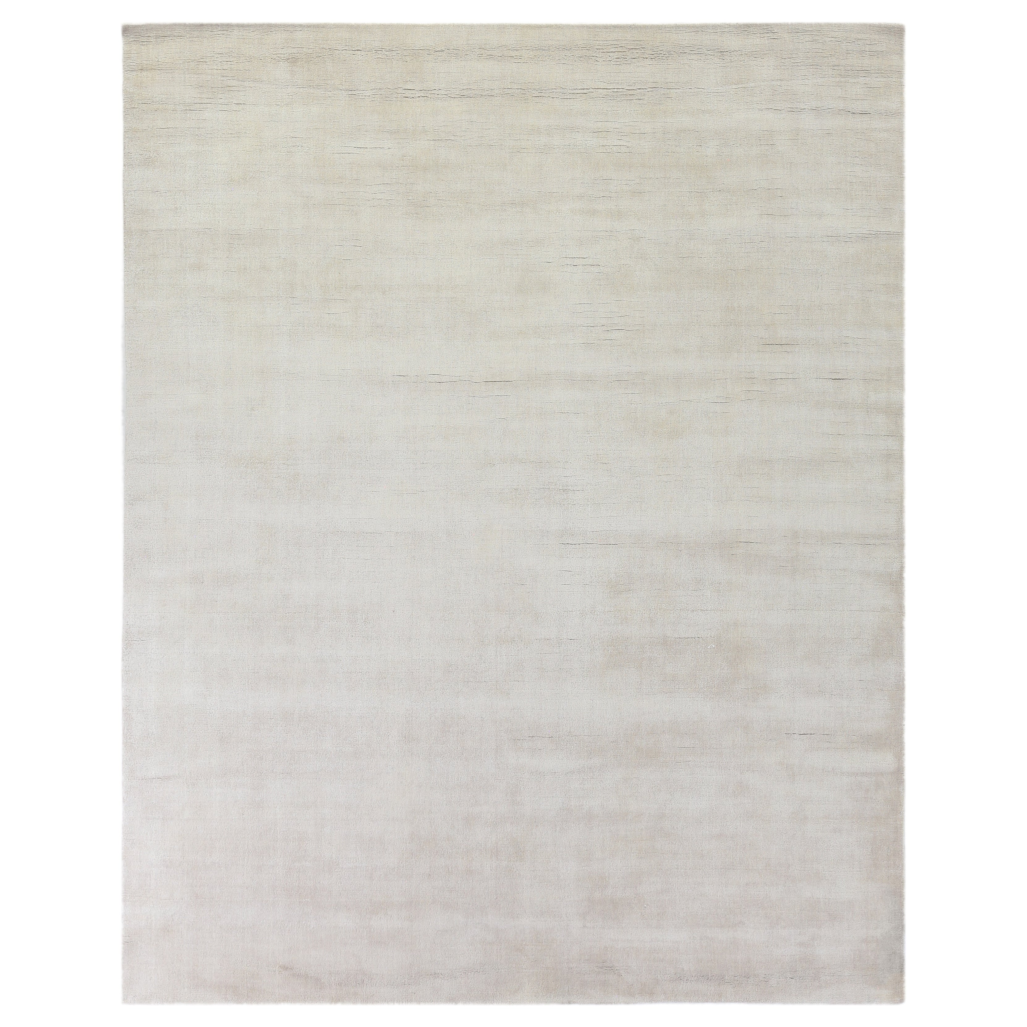 Silk Handloomed Silk Silver Area Rug 8 X 10