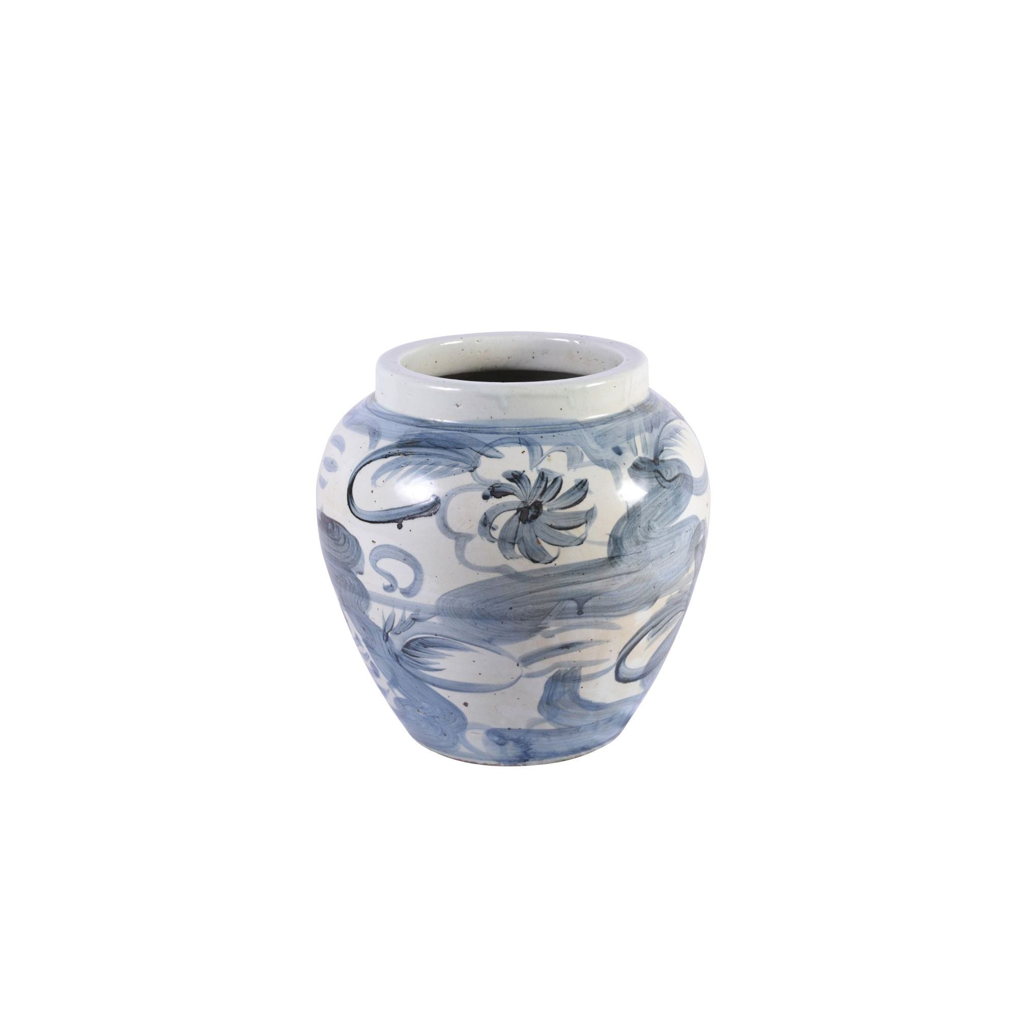 Silla Wide Mouth Twisted Flower Decorative Jar