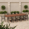 Silo 13 Piece Outdoor Rectangular Extendable Dining Table And Chairs Set