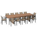 Silo 13 Piece Outdoor Rectangular Extendable Dining Table And Chairs Set