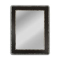 Silver Black Wall Mounted Accent Mirror Silver